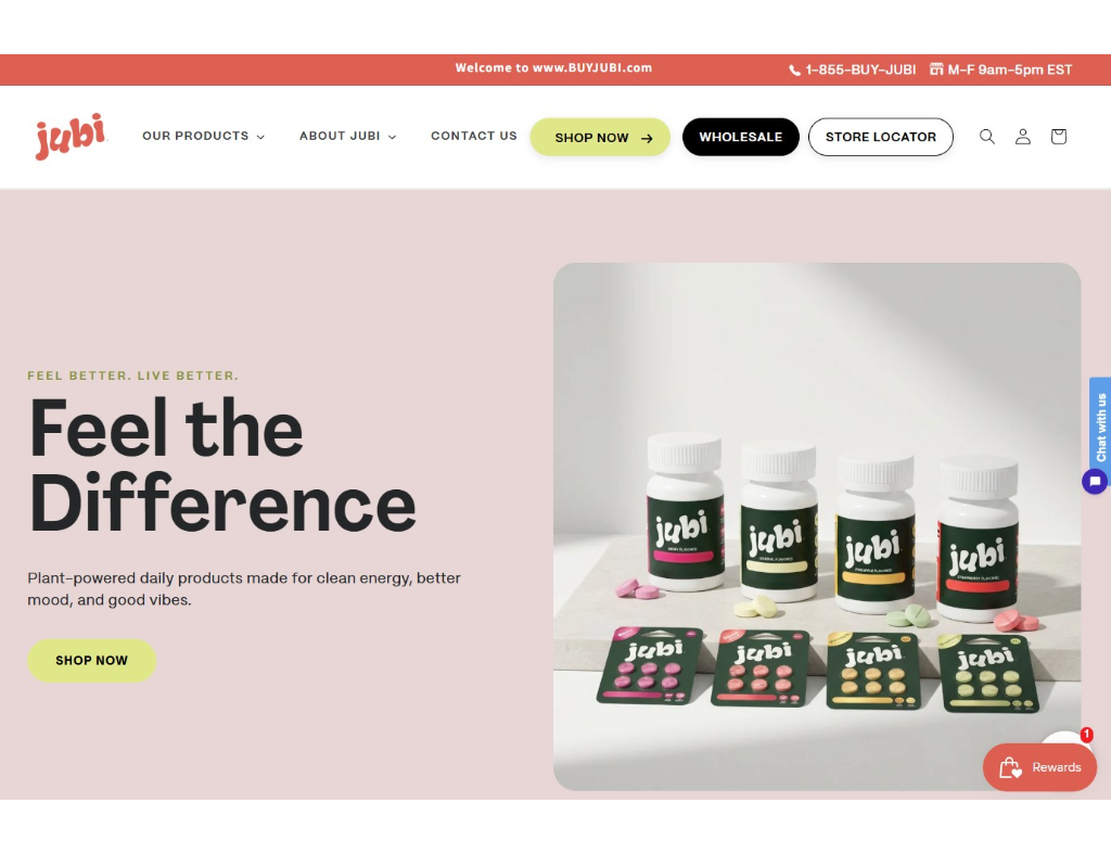 Drink Jubi homepage
