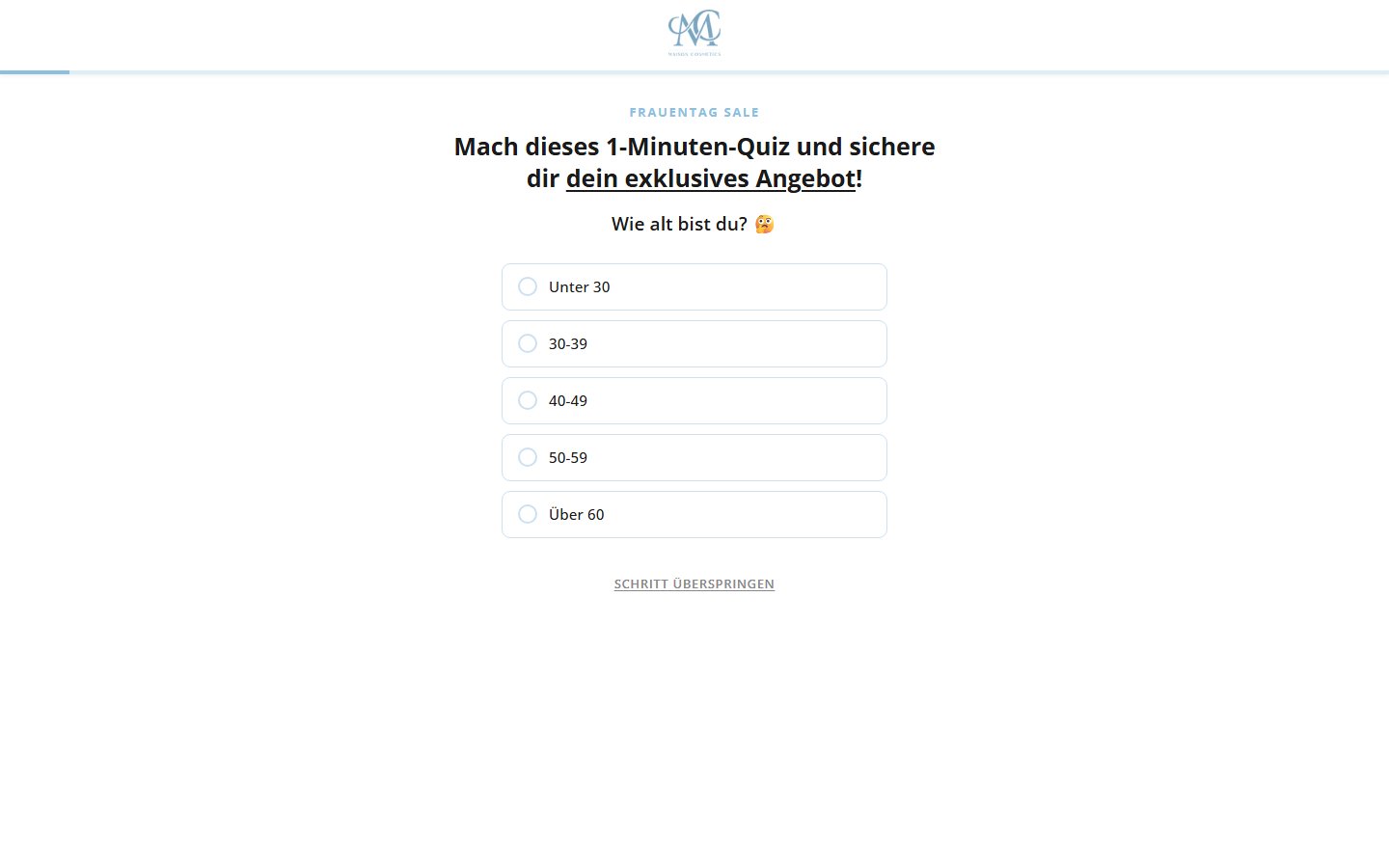 Maison Cosmetics product recommendation quiz