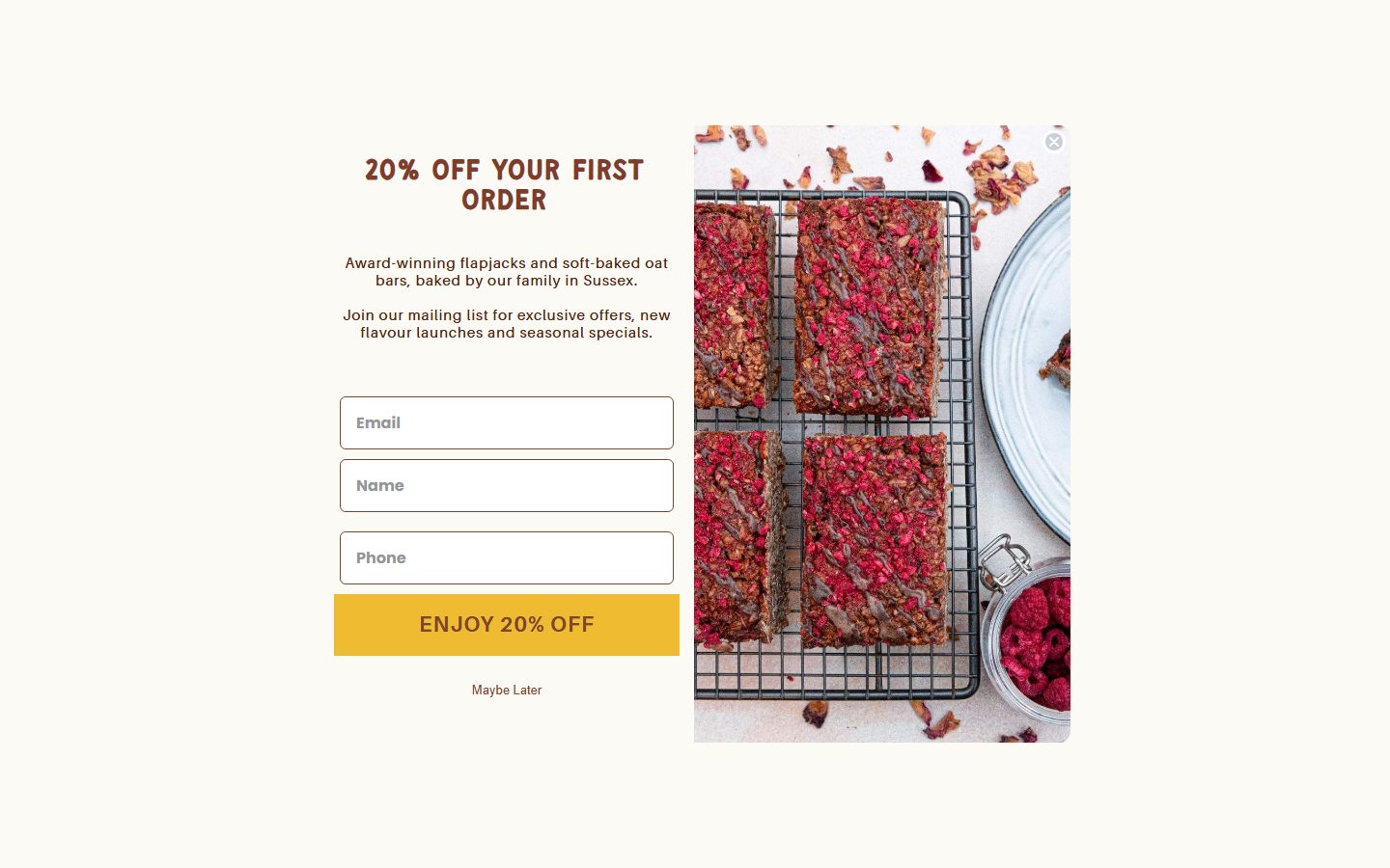 Oatopia UK live homepage screenshot